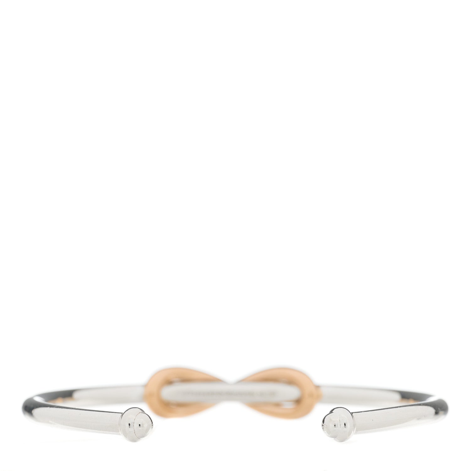 Tiffany Sterling Silver 18K Rose Gold Infinity Cuff Bracelet 3 of 4