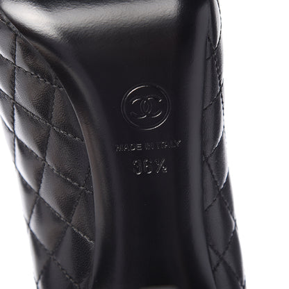 Chanel Lambskin Quilted Cap Toe Pumps 36.5 Black 6 of 9