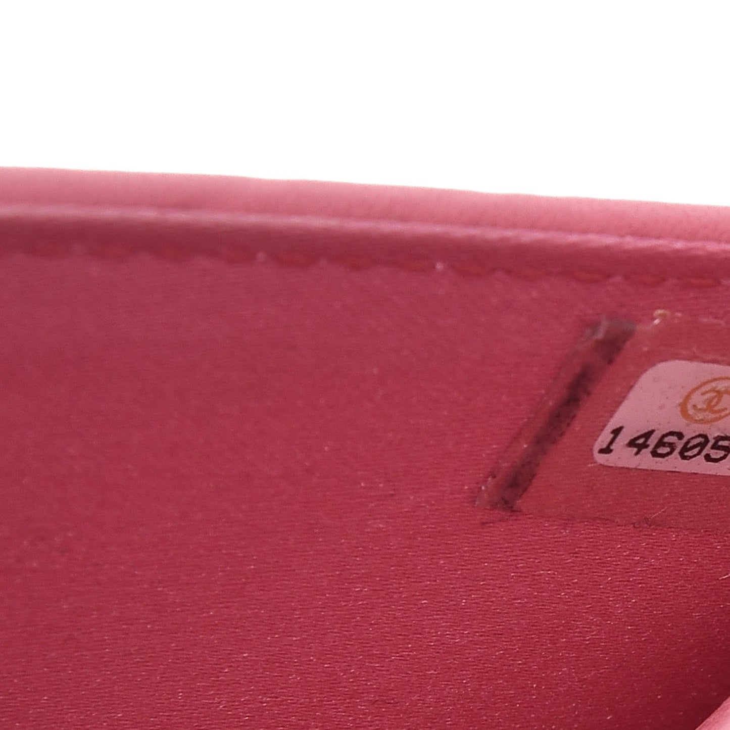 Lambskin Camellia Embossed Wallet On Chain WOC Pink