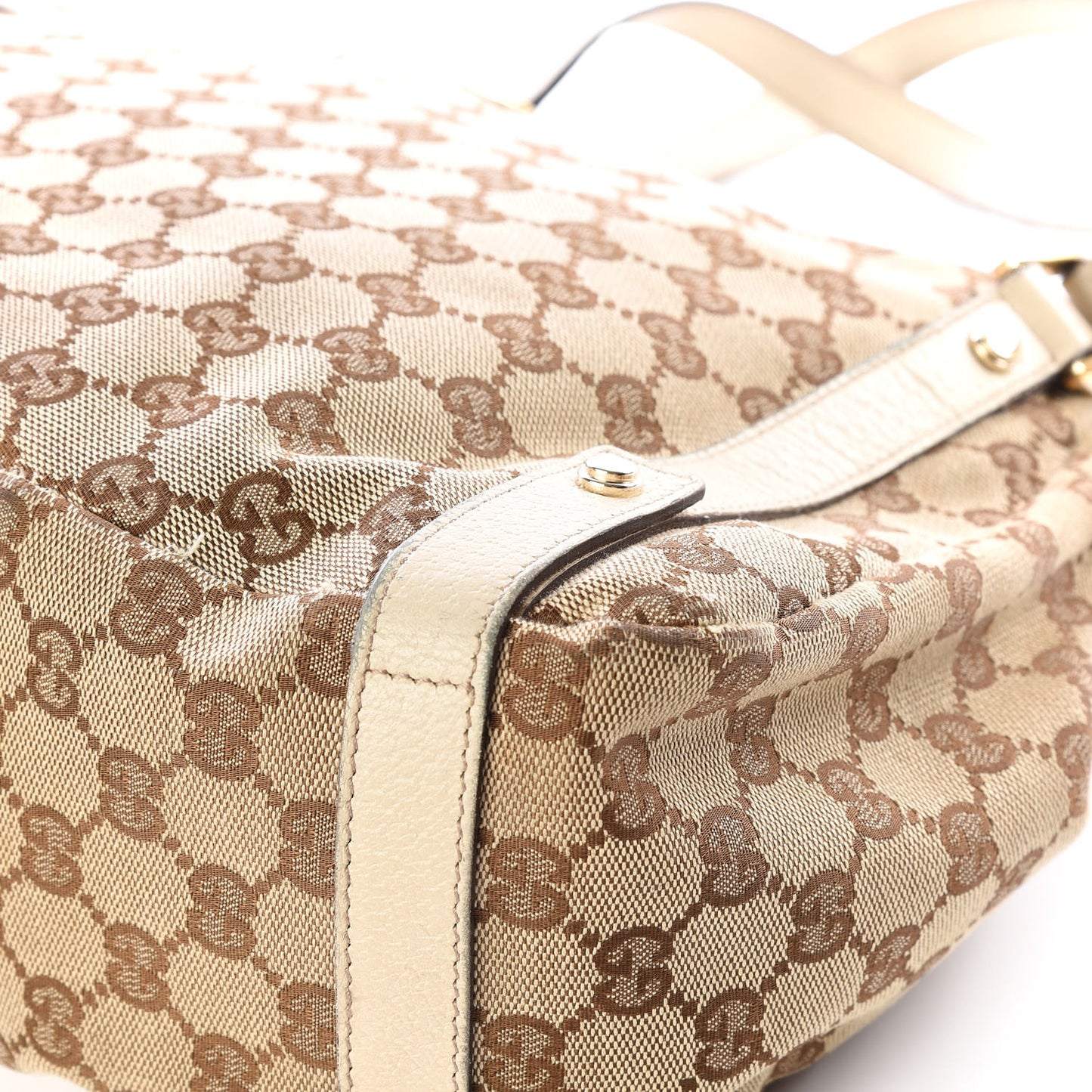Monogram Medium Abbey Shoulder Bag Off White
