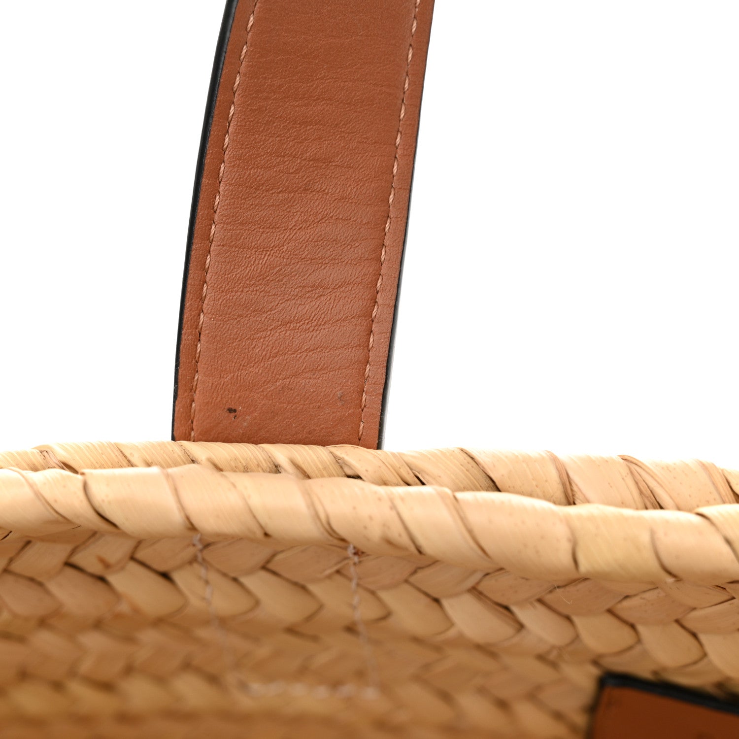 Loewe X MY NEIGHBOR TOTORO Raffia Dust Bunnies Basket Tote Bag Black Tan 11 of 15