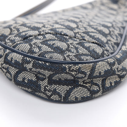 Christian Dior Monogram Mini Saddle Pochette Navy 8 of 10