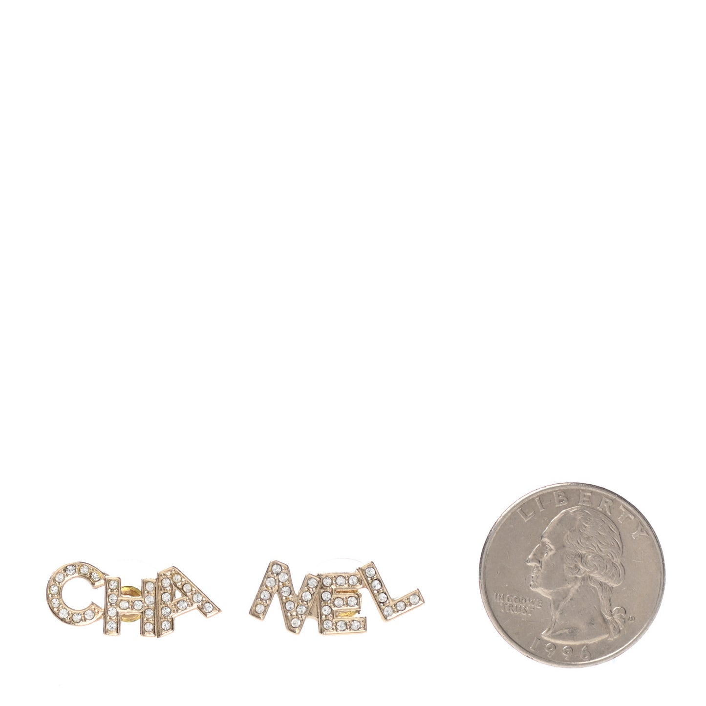Crystal Pearl Signature Stud Earrings Gold