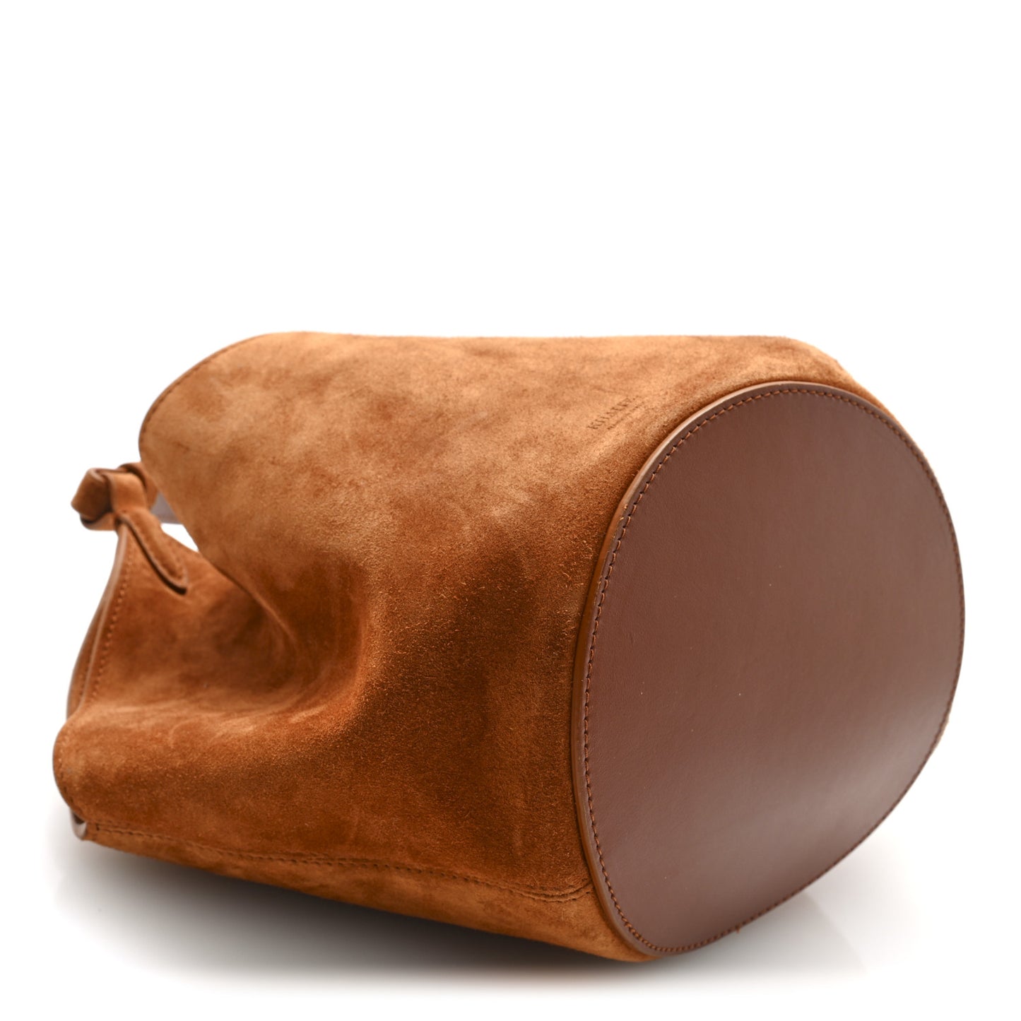Suede Calfskin Mini Lotus Tote Caramel