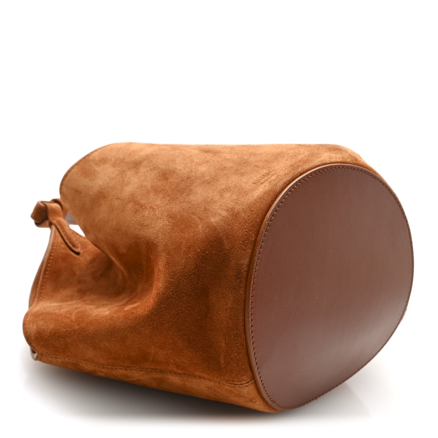 Khaite Suede Calfskin Mini Lotus Tote Caramel 4 of 9
