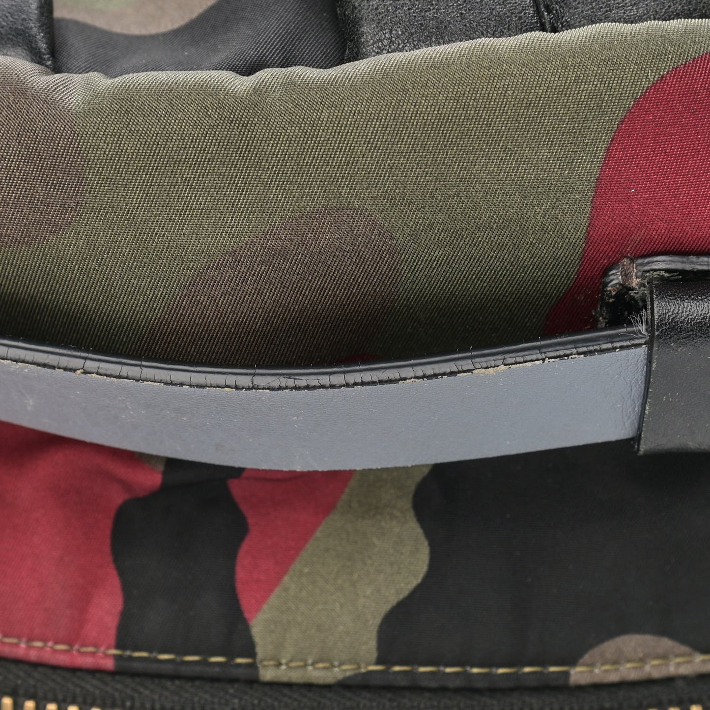 Nylon Camouflage Print Backpack Green White Black Red