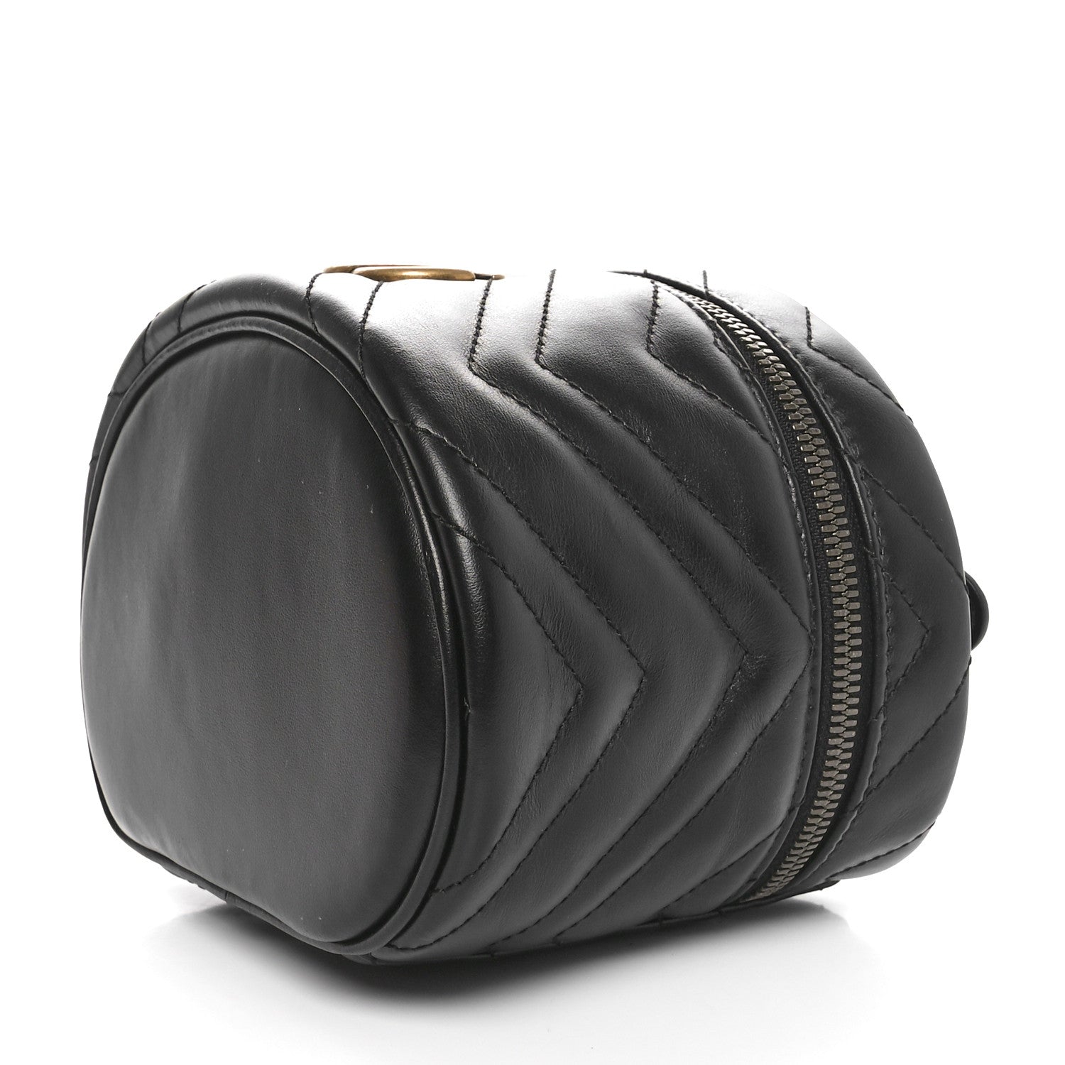 Gucci Calfskin Matelasse GG Marmont Vanity Cosmetic Case Black 10 of 11