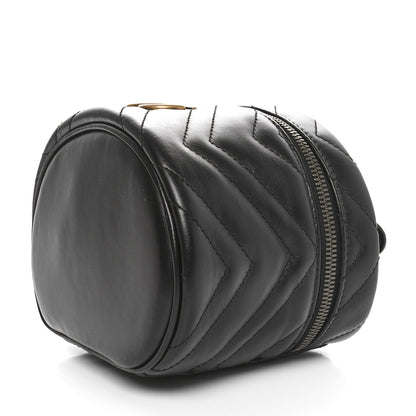 Gucci Calfskin Matelasse GG Marmont Vanity Cosmetic Case Black 10 of 11