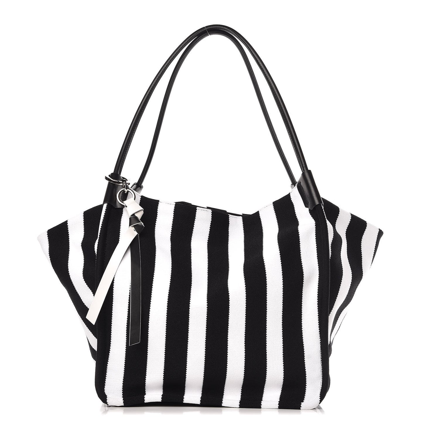 Knit Extra Large Tote Black Ecru