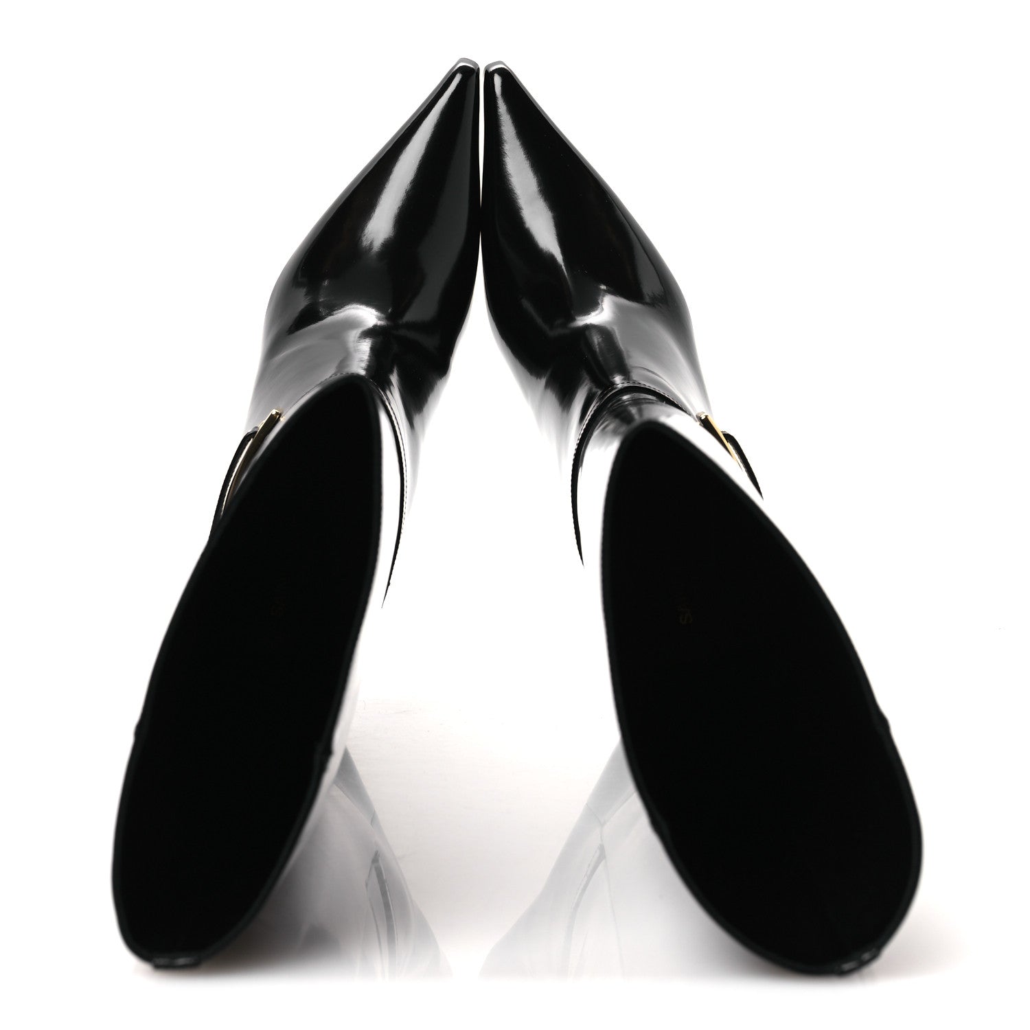 Saint Laurent Vitello Marilyn Hacker 70mm Luz Boots 39.5 Black 2 of 11