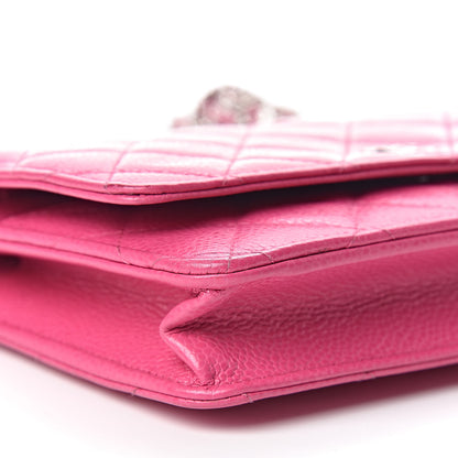 Chanel Caviar Quilted Wallet on Chain WOC Pink 10 of 12