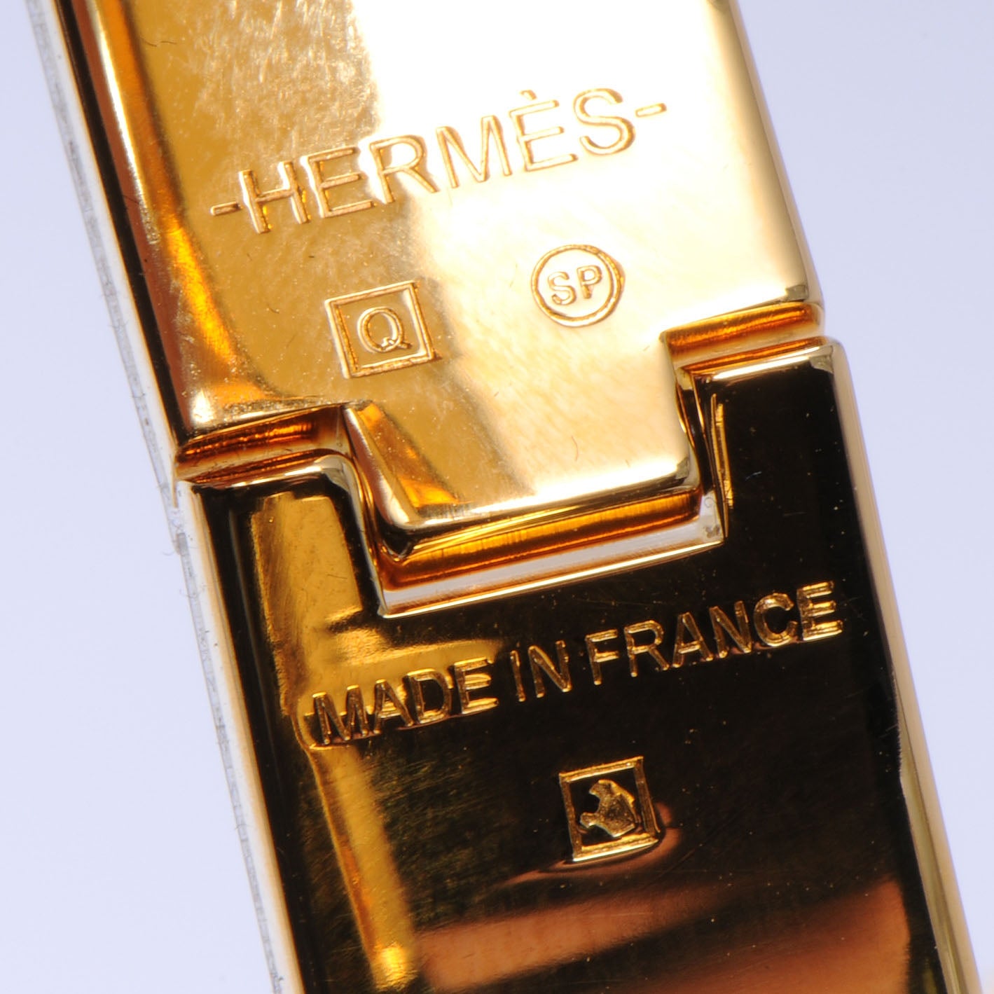 Enamel Narrow Clic Clac H Bracelet PM White