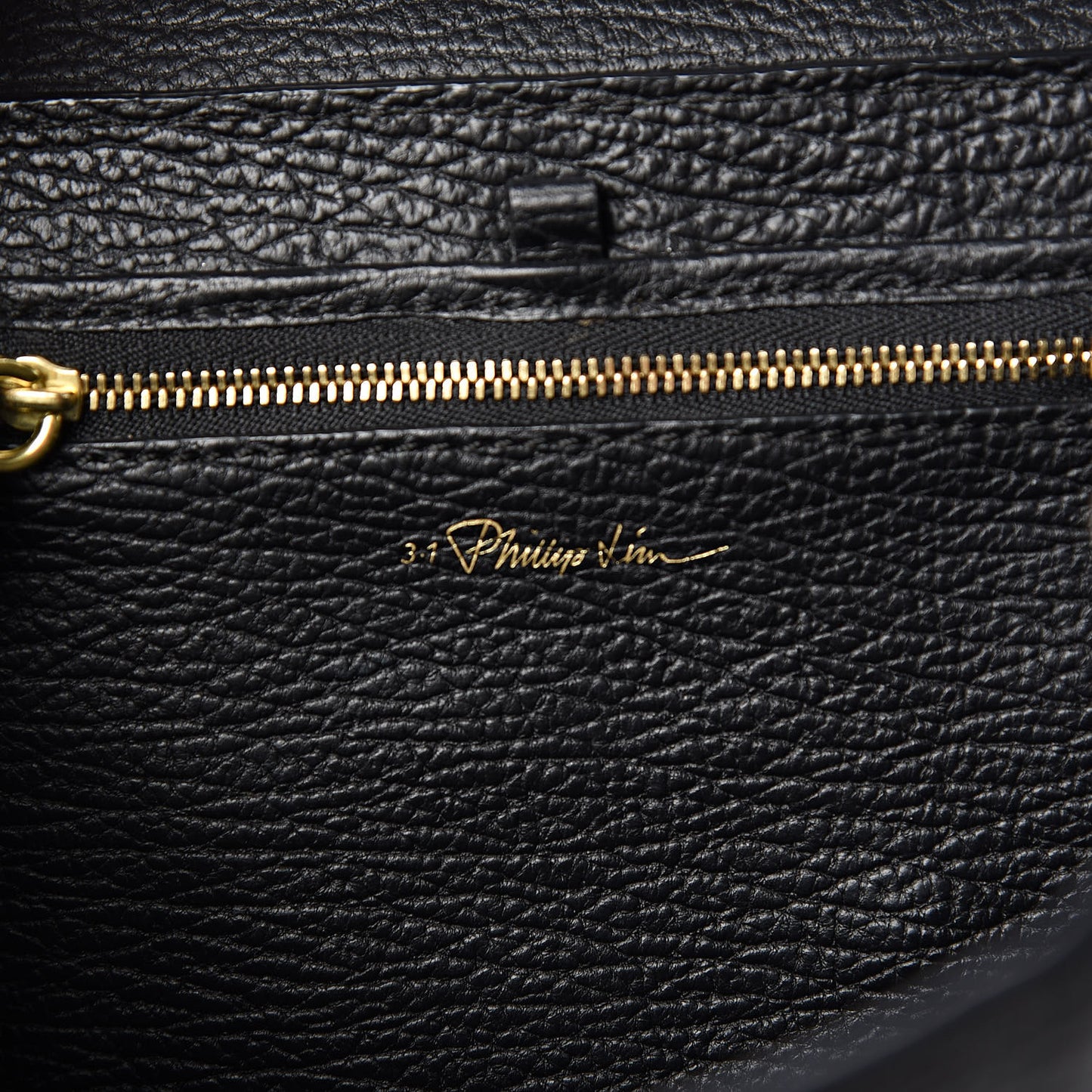 3.1 Textured Calfskin Mini Pashli Satchel Black