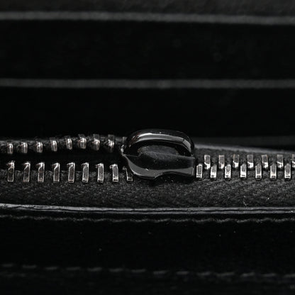 Saint Laurent Grain De Poudre Matelasse Chevron Monogram Monochrome Chain Wallet Black 12 of 16