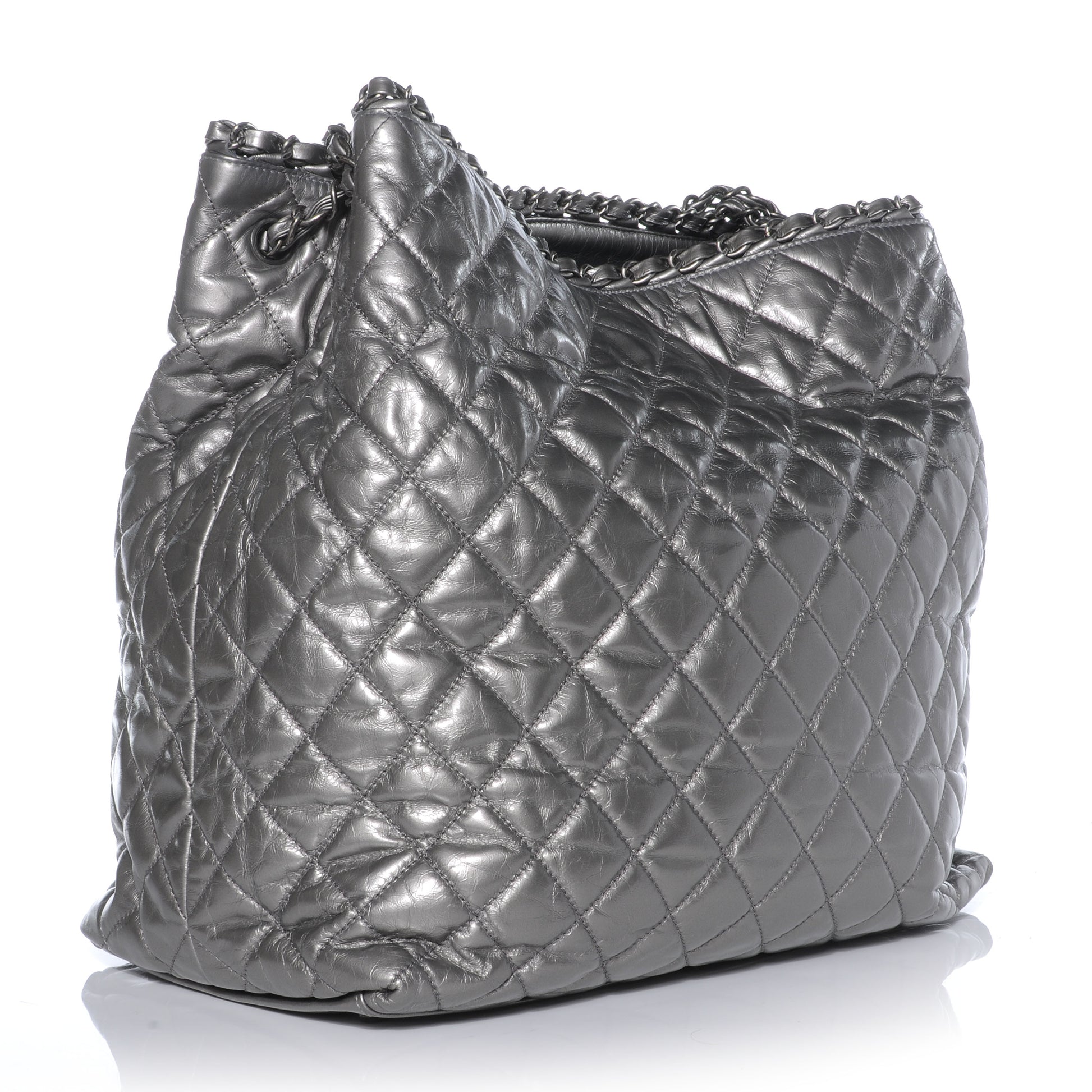 Chanel Calfskin Large Chain Me Tote Light Silver 3 of 8