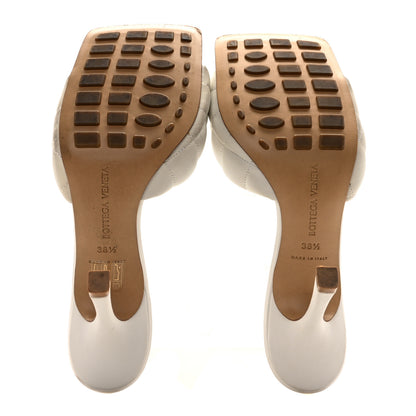 Bottega Veneta Nappa Matelasse Padded Mule Sandals 38.5 Optic White 6 of 8