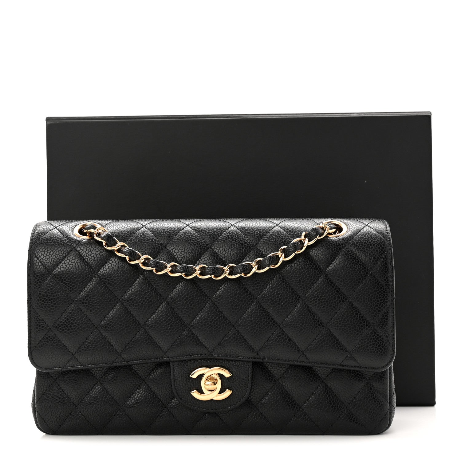 Chanel Caviar Quilted Medium Double Flap Black 11 of 11