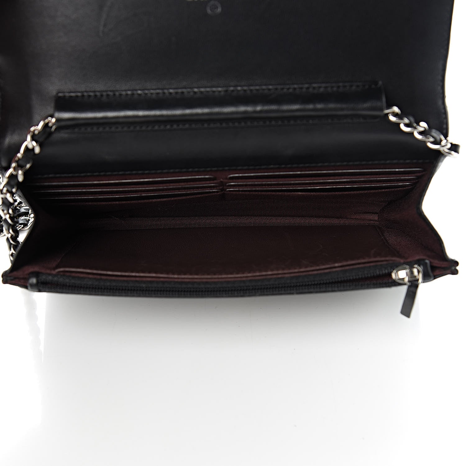 Chanel Lambskin Quilted Wallet On Chain WOC Black 5 of 14