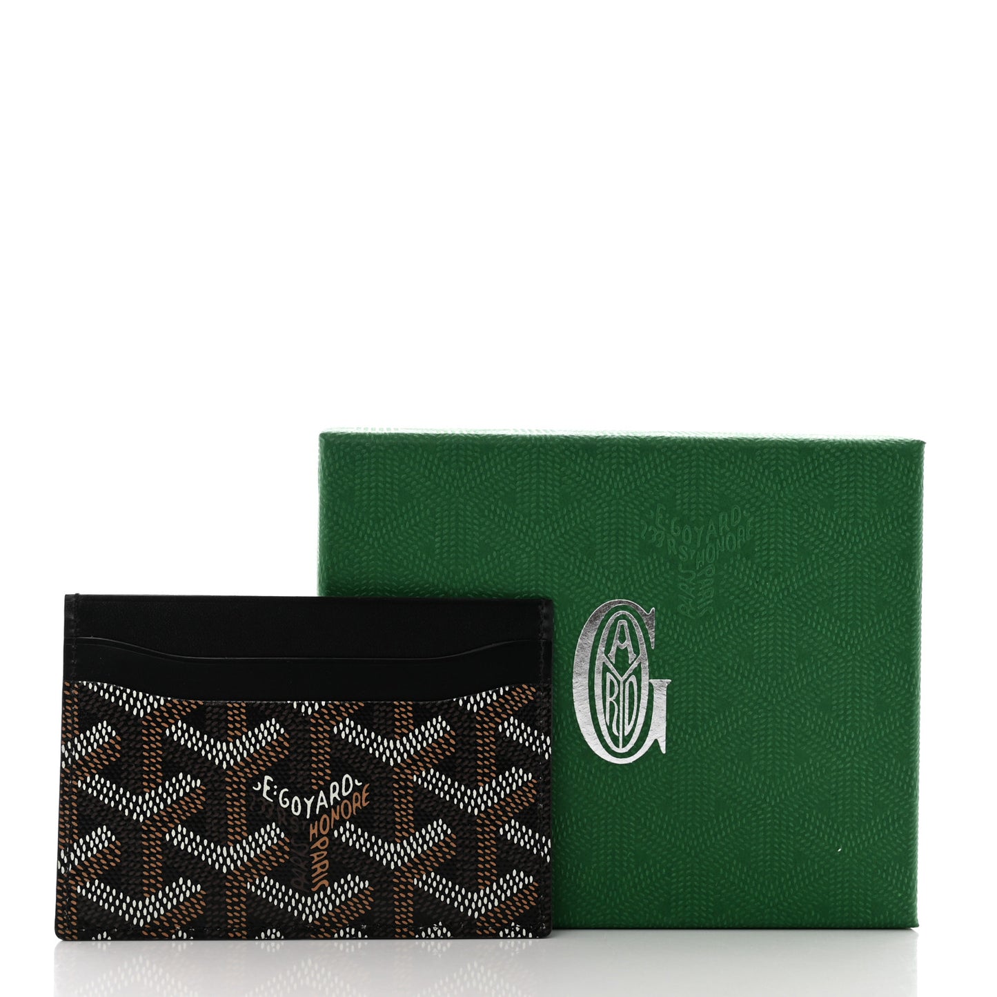 Goyardine Saint Sulpice Card Holder Black