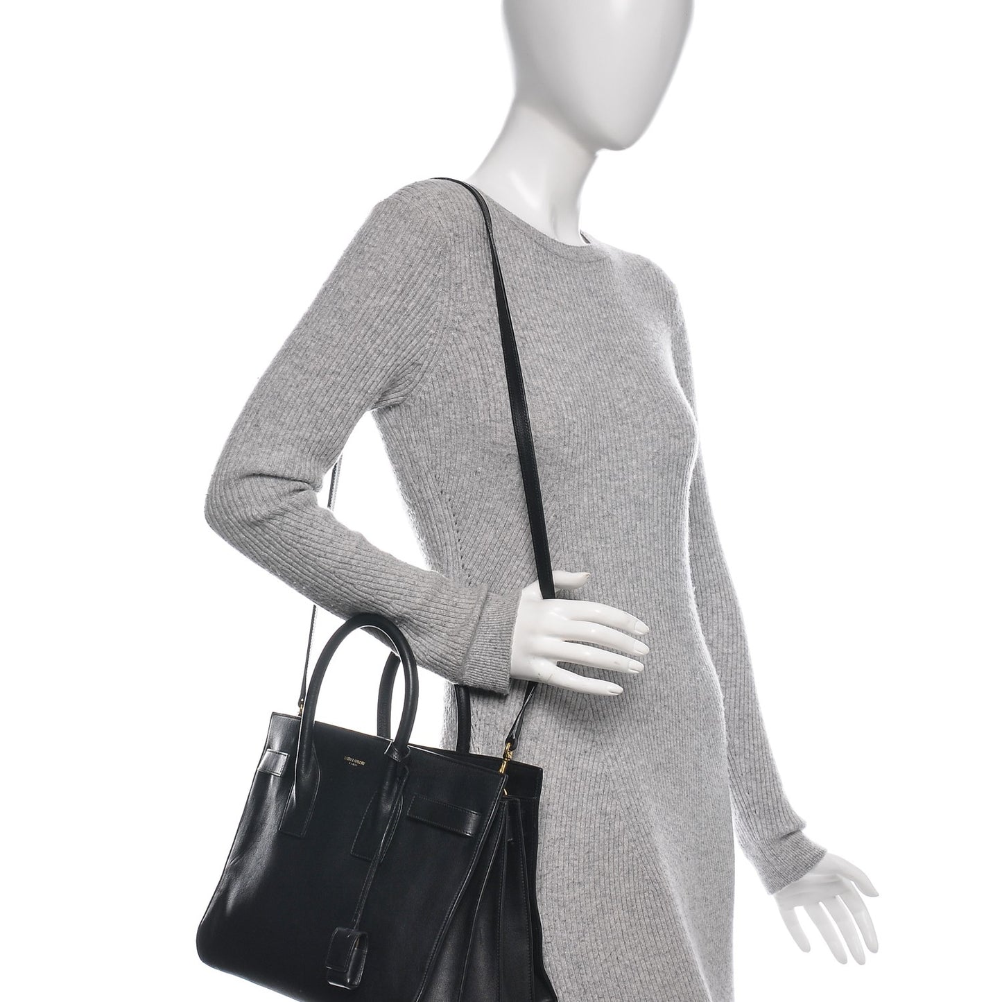 Calfskin Small Sac De Jour Black