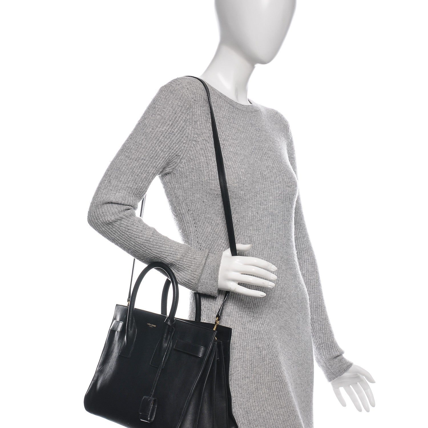Saint Laurent Calfskin Small Sac De Jour Black 2 of 8
