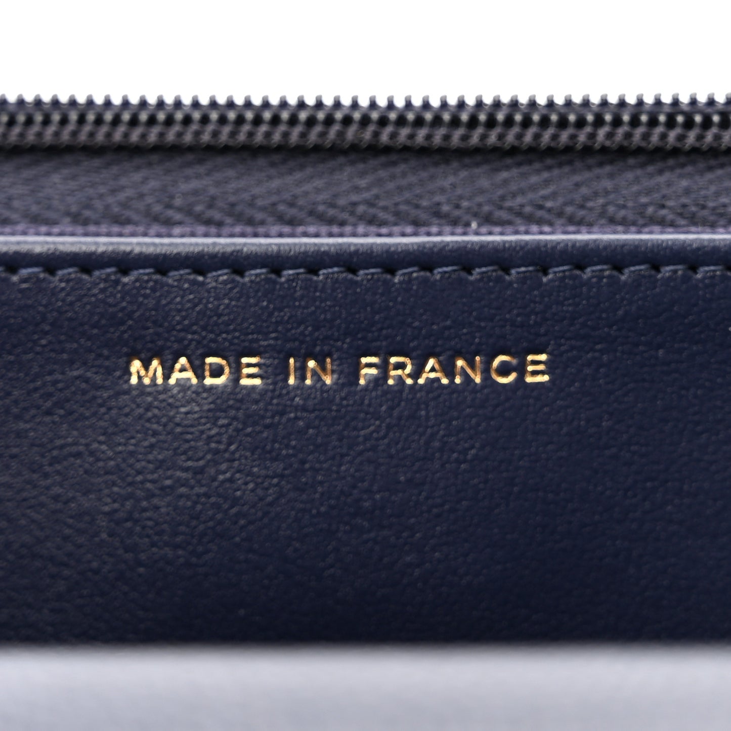 Caviar Quilted Wallet On Chain WOC Navy Blue