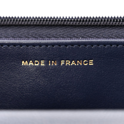 Chanel Caviar Quilted Wallet On Chain WOC Navy Blue 7 of 12