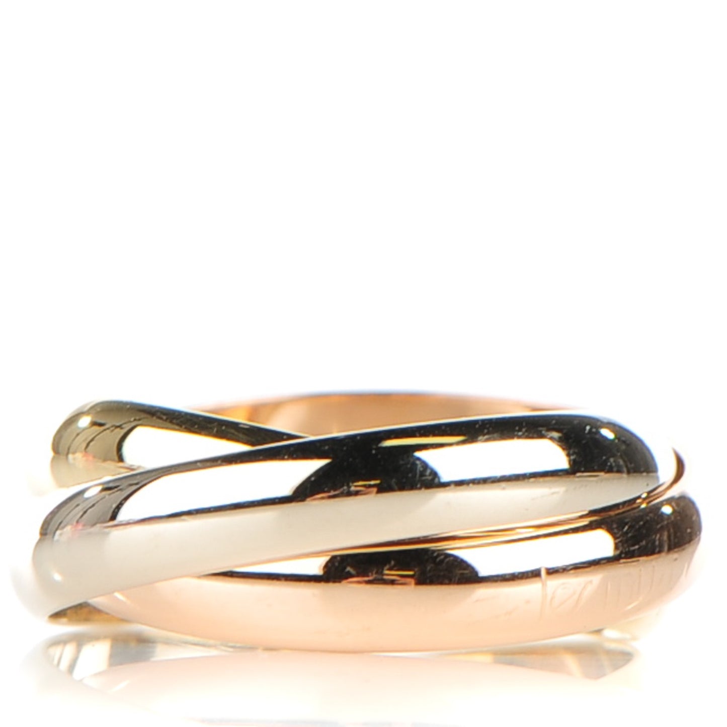 18K Pink Yellow White Gold Classic Trinity Ring 53 6.25