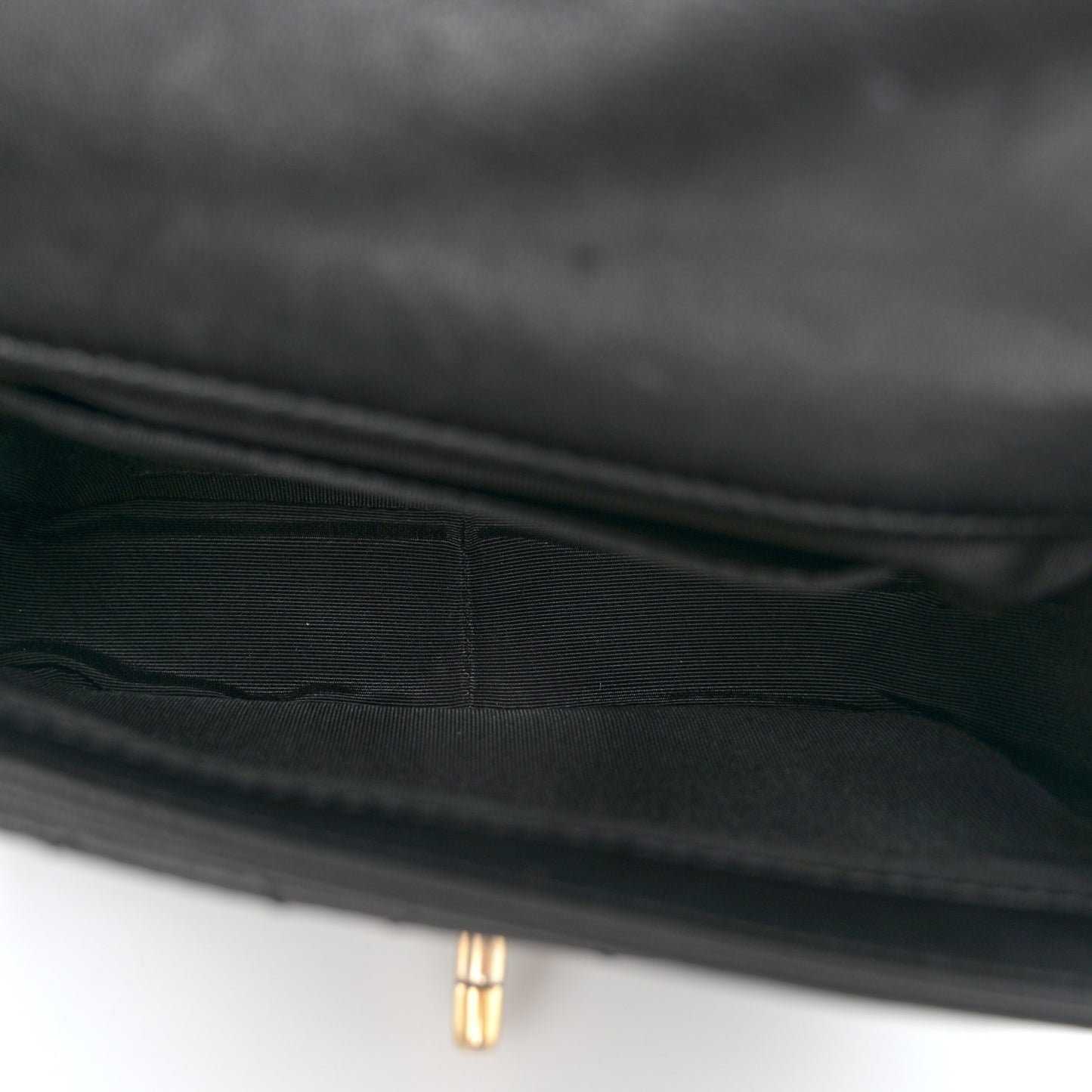 Lambskin Quilted Small Camellia Flower Flap Black