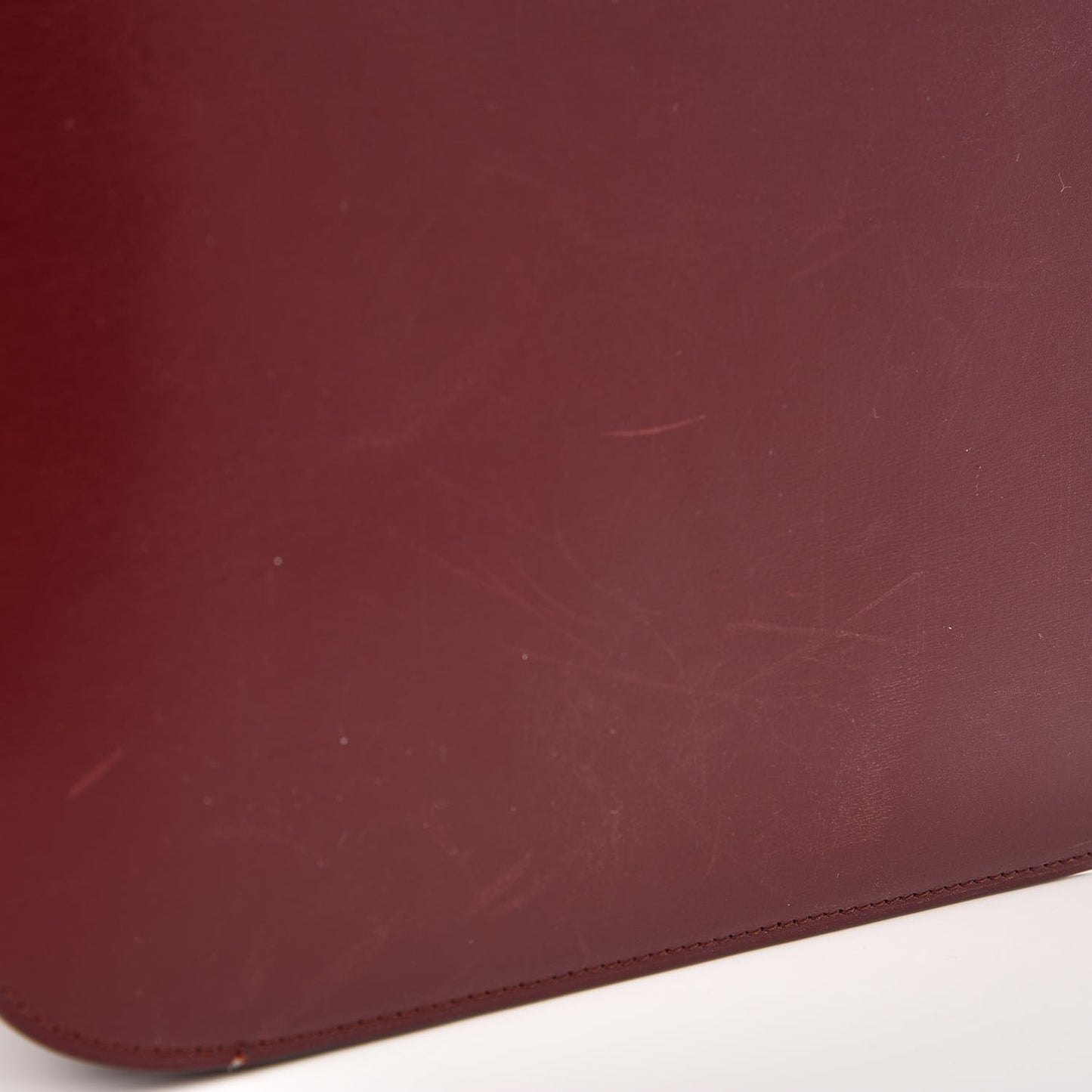 Box Calfskin Medium Classic Box Flap Bag Burgundy