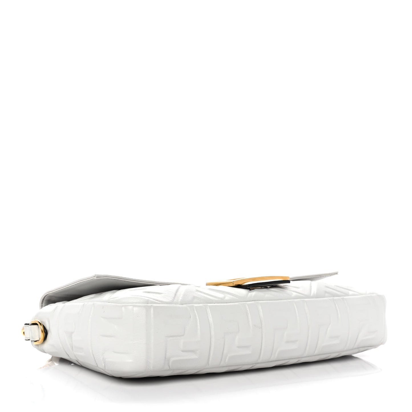 Nappa FF 1974 Embossed Baguette White