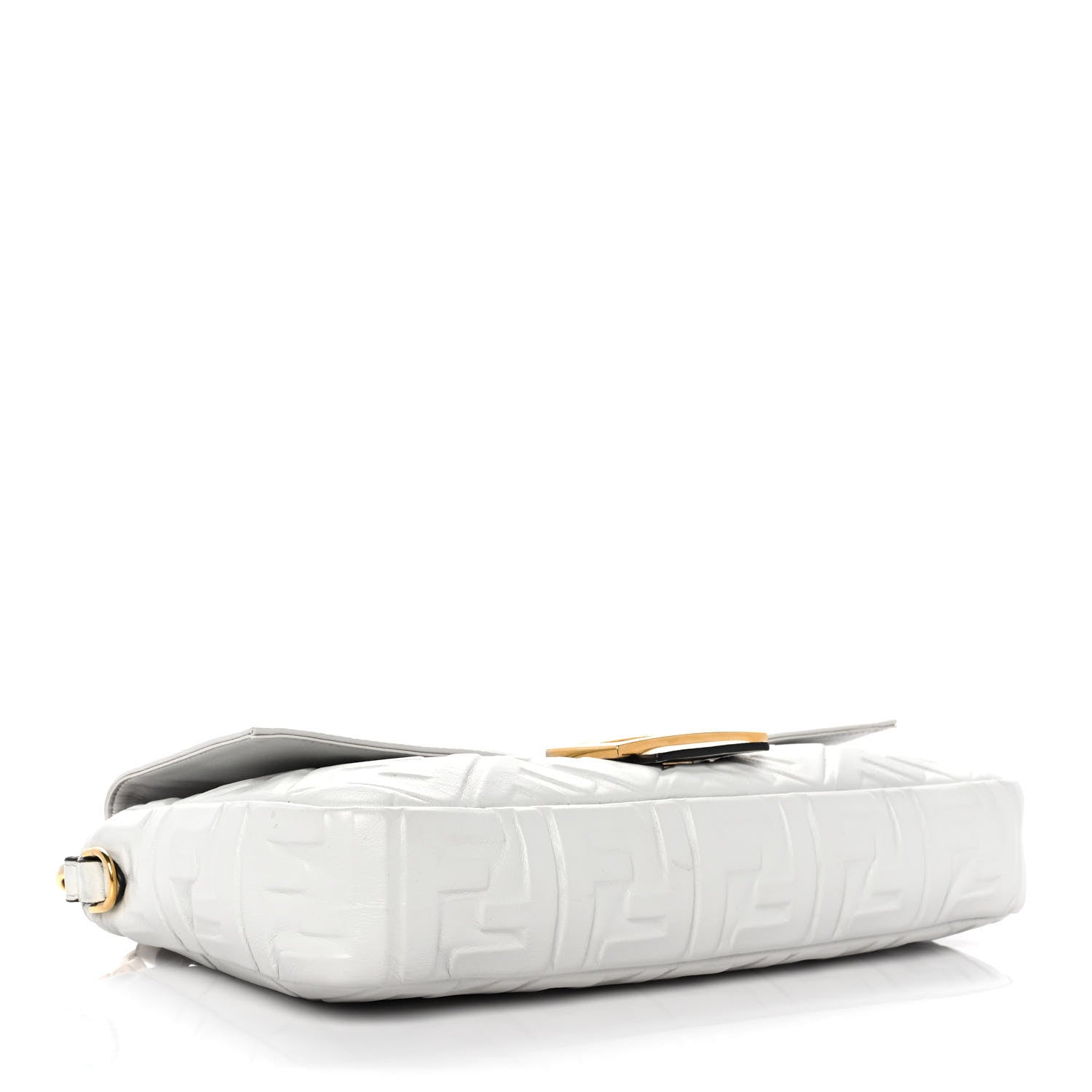 Fendi Nappa FF 1974 Embossed Baguette White 4 of 9