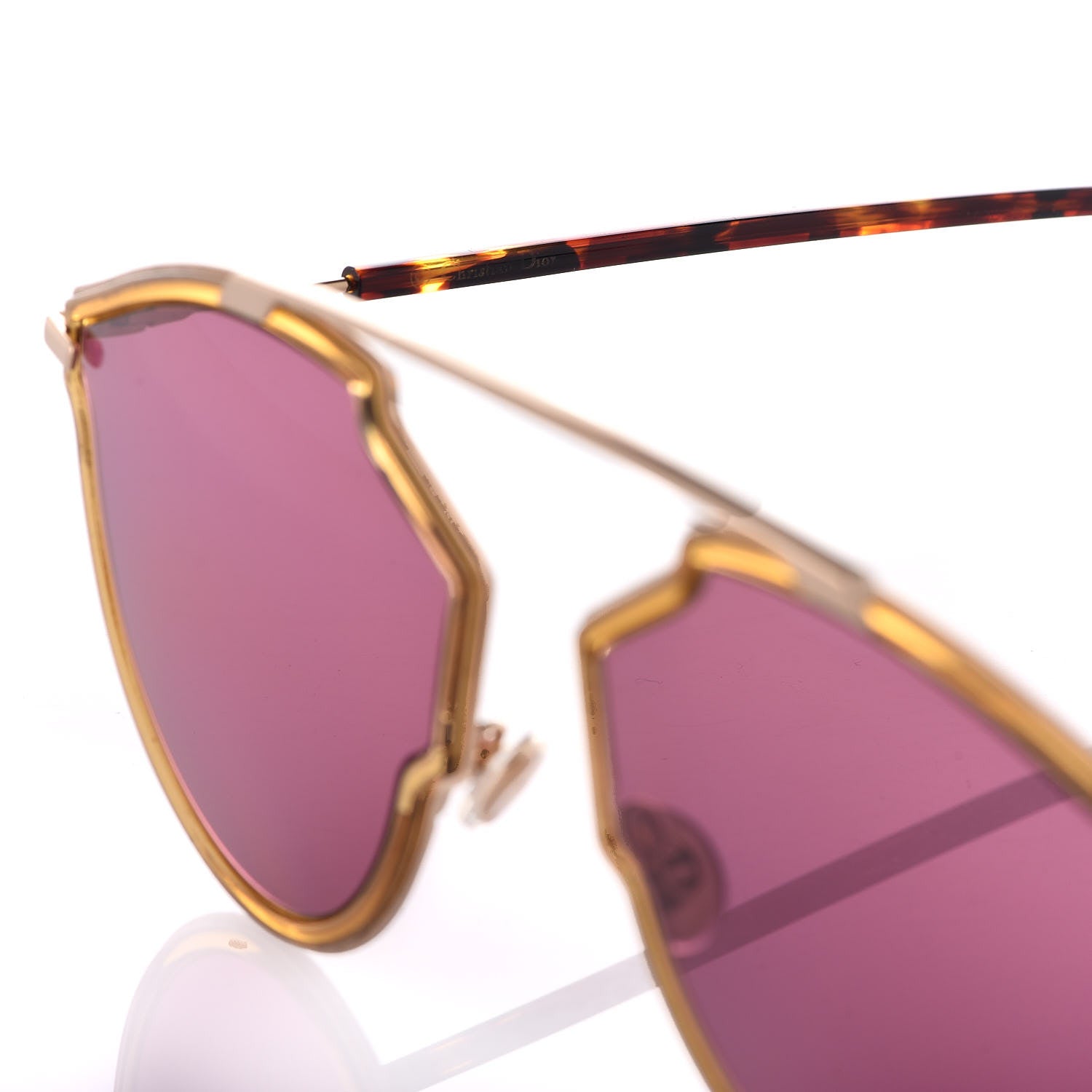 Christian Dior So Real Rise Sunglasses Yellow Gold Pink Havana 8 of 9