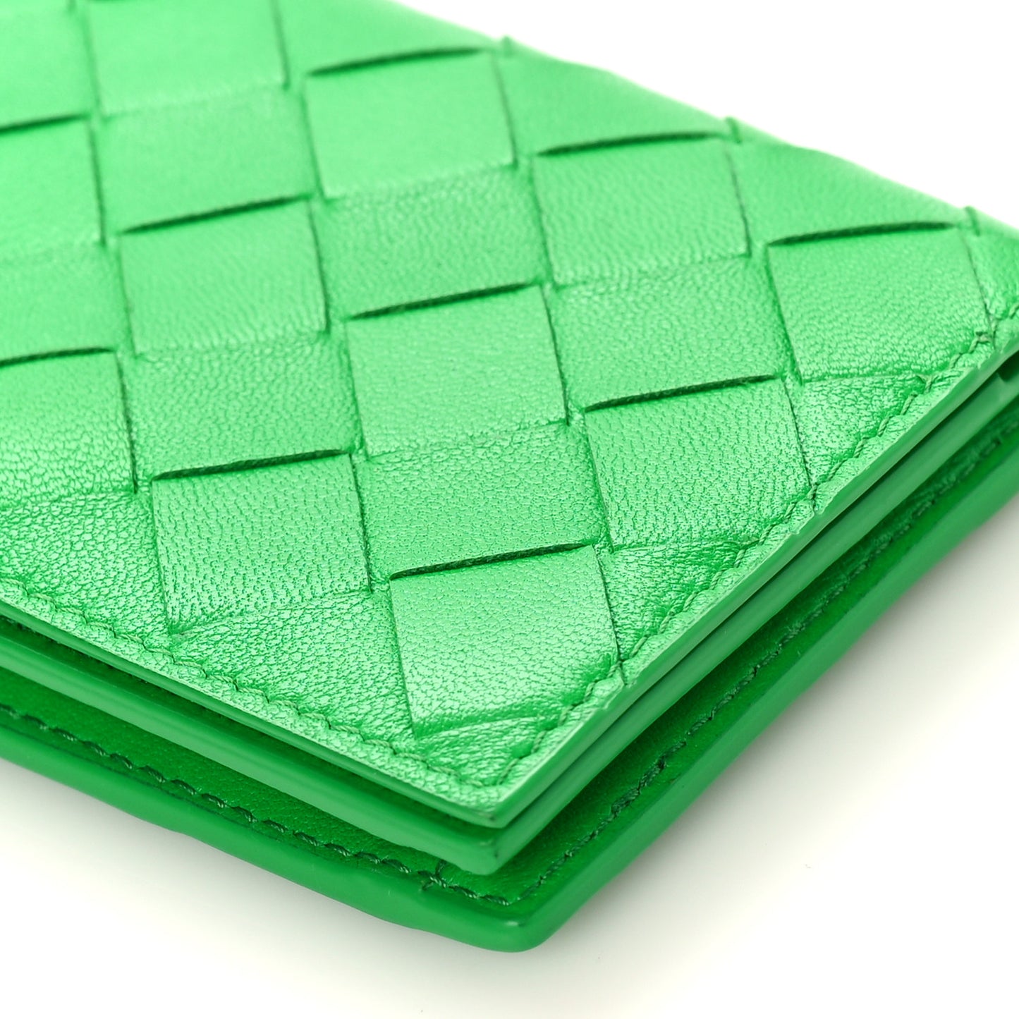 Nappa Intrecciato Card Holder Parakeet
