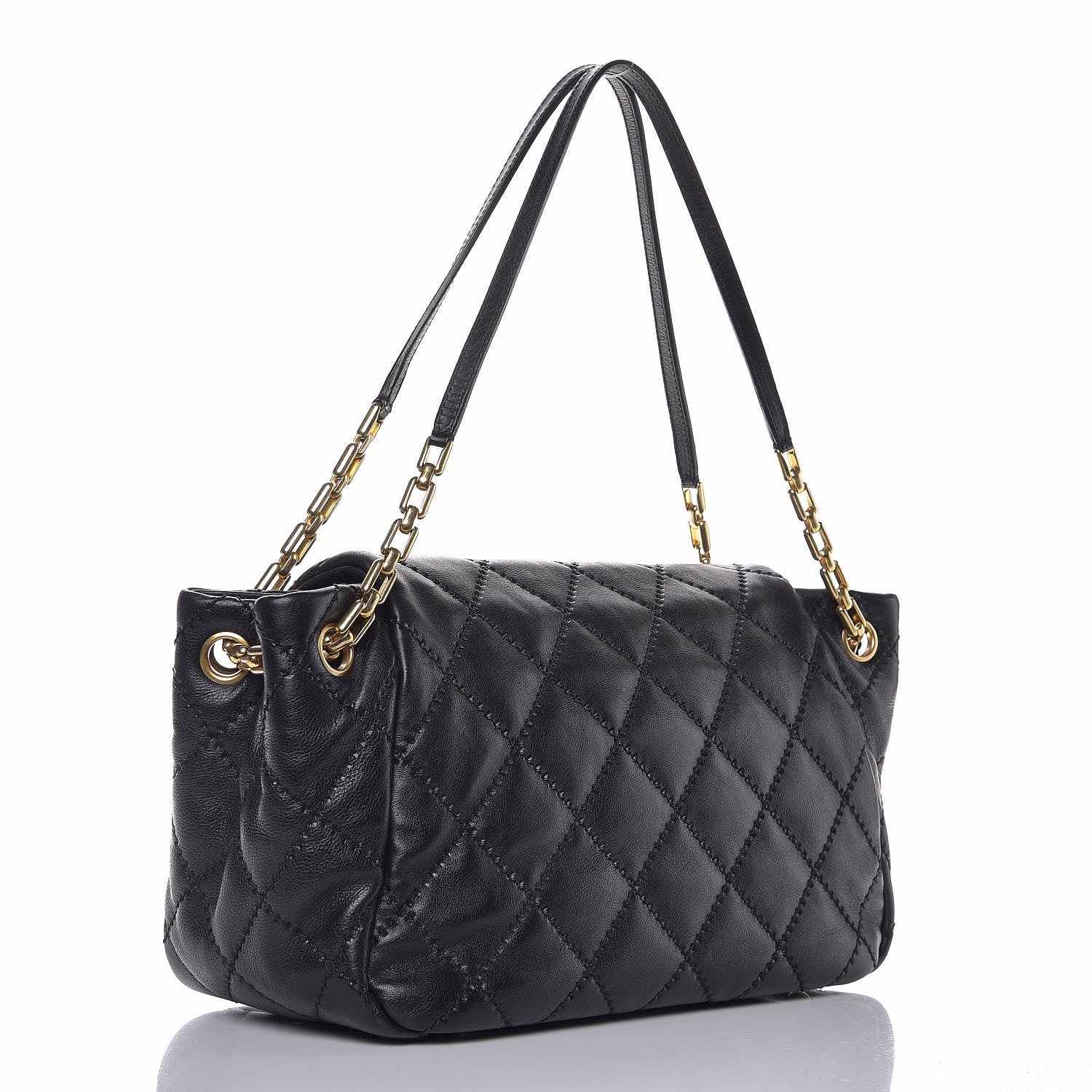 Chanel Calfskin Quilted Retro Chain Flap Black 3 of 9