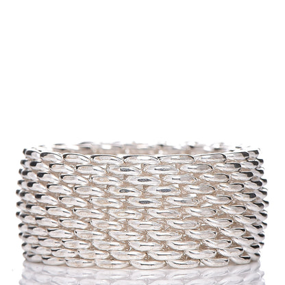 Tiffany Sterling Silver Somerset Mesh Ring 49 5 1 of 4