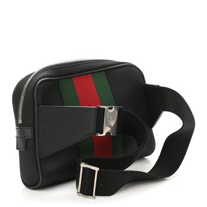 Gucci Canvas Web Slim Belt Bag Black 3 of 10