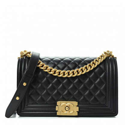 Chanel Calfskin Quilted Medium Boy Flap Black 1 of 10