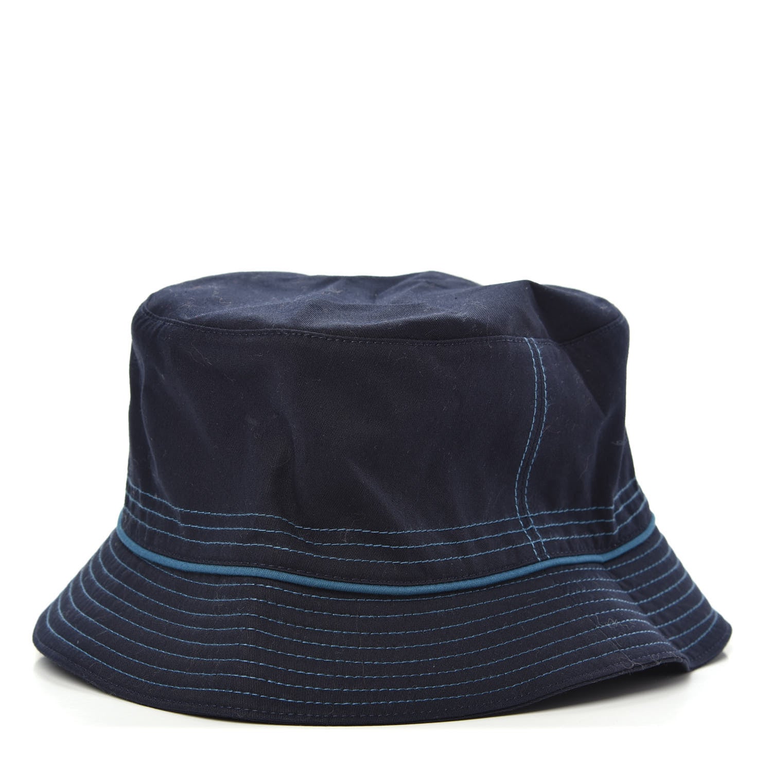 Hermes Cotton Bucket Hat 60 Blue 1 of 4