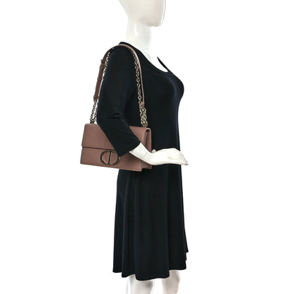 Christian Dior Grained Calfskin Embossed 30 Montaigne Chain Flap Bag Blush 2 of 9