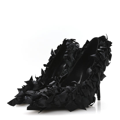 Balenciaga Satin Pointed Marie A Bows All Over 110mm Pumps 35 Black 4 of 9