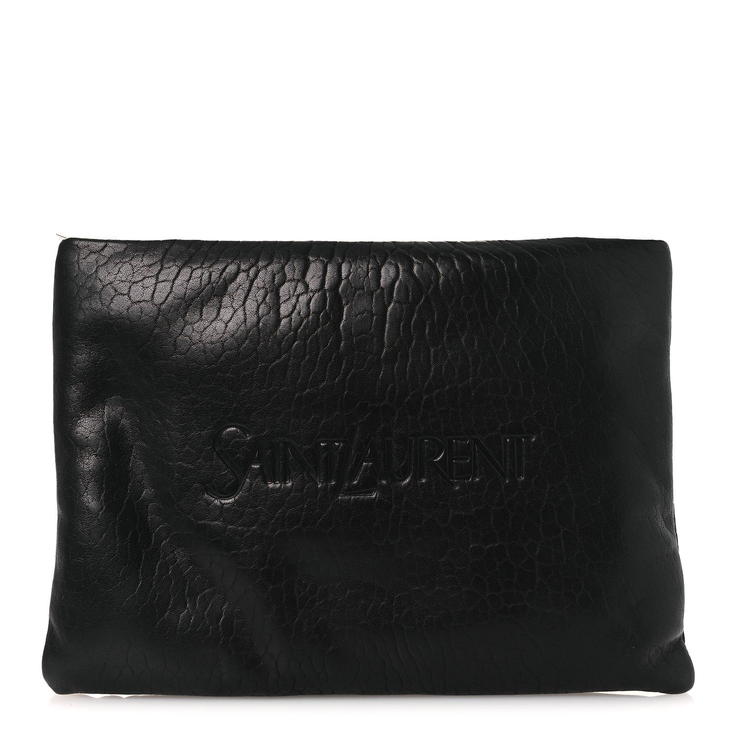 Saint Laurent Calfskin Large Puffy Pouch Black 1 of 11