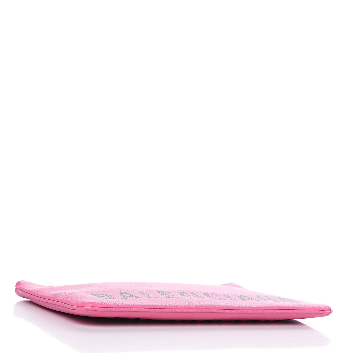 Balenciaga Signature Grained Calfskin Large Ville Zip Pouch Rose Bubblegum Black 4 of 10