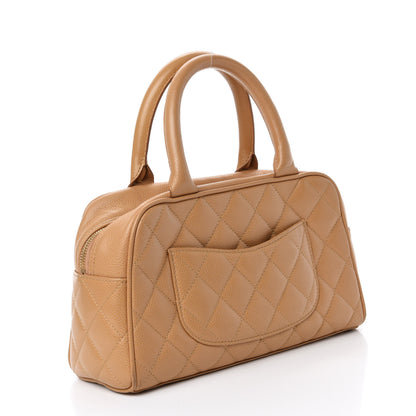 Chanel Caviar Quilted Small Bowler Beige 3 of 10