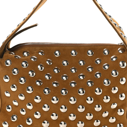 Khaite Suede Calfskin Studded Elena Nougat 7 of 9