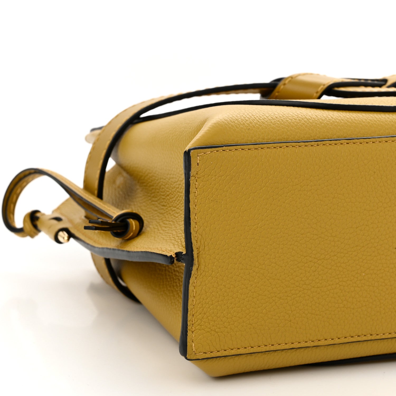 Loewe Calfskin Mini Gate Tote Mustard Yellow 8 of 9