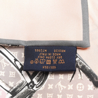 Louis Vuitton Silk Monogram Trunks Bandeau Rose Poudre 5 of 6