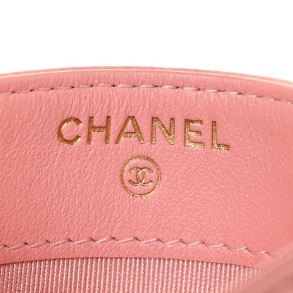 Chanel Caviar Chevron Quilted Card Holder Pink 6 of 11
