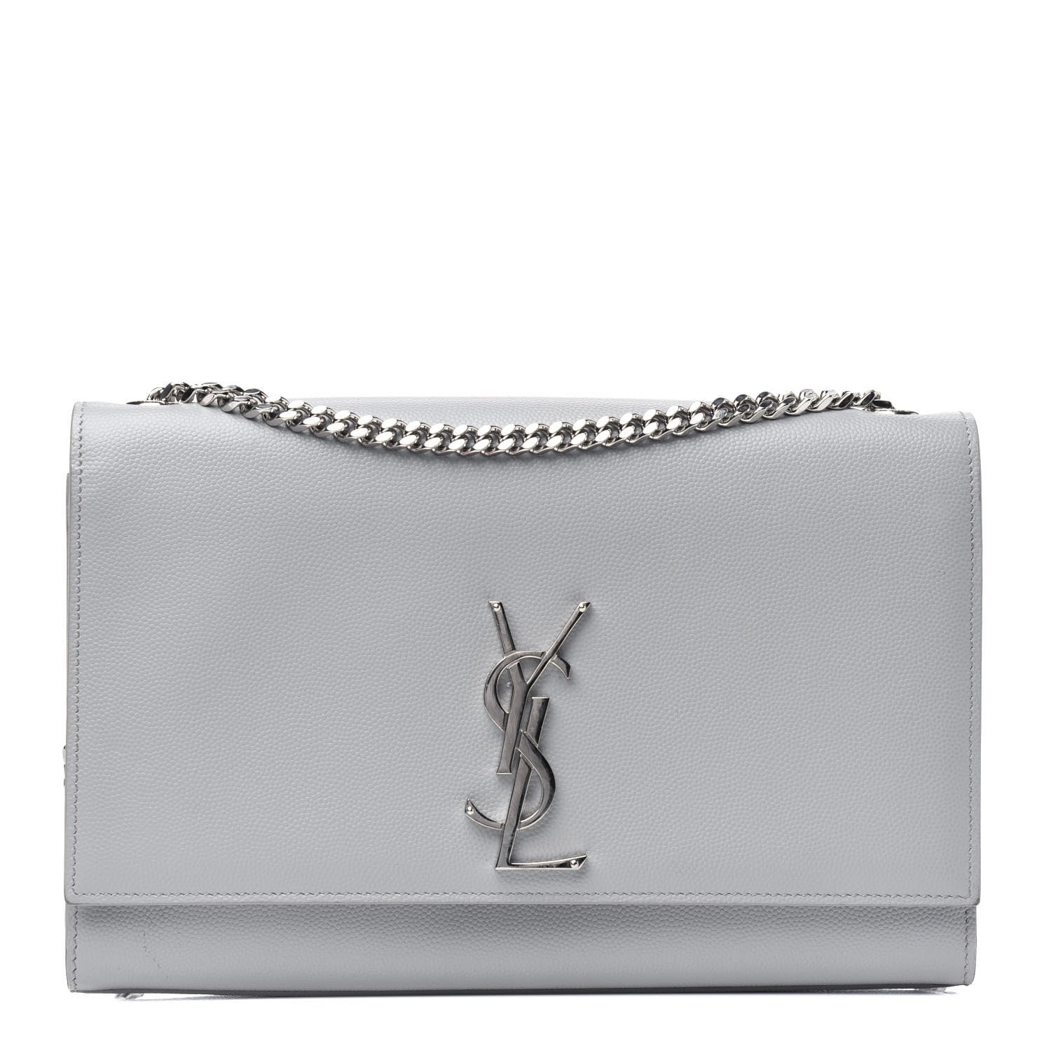 Saint Laurent Grain De Poudre Medium Classic Monogram Kate Satchel Souris 1 of 10