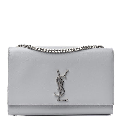 Saint Laurent Grain De Poudre Medium Classic Monogram Kate Satchel Souris 1 of 10